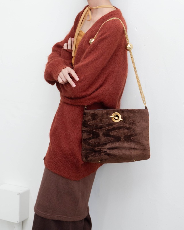 1960-70s Saks Fifth Avenue - cut velvet chain shoulder bag