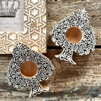 ウッドブロックキャンドルホルダー