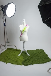 2way big ribbon flower strap Neon Green