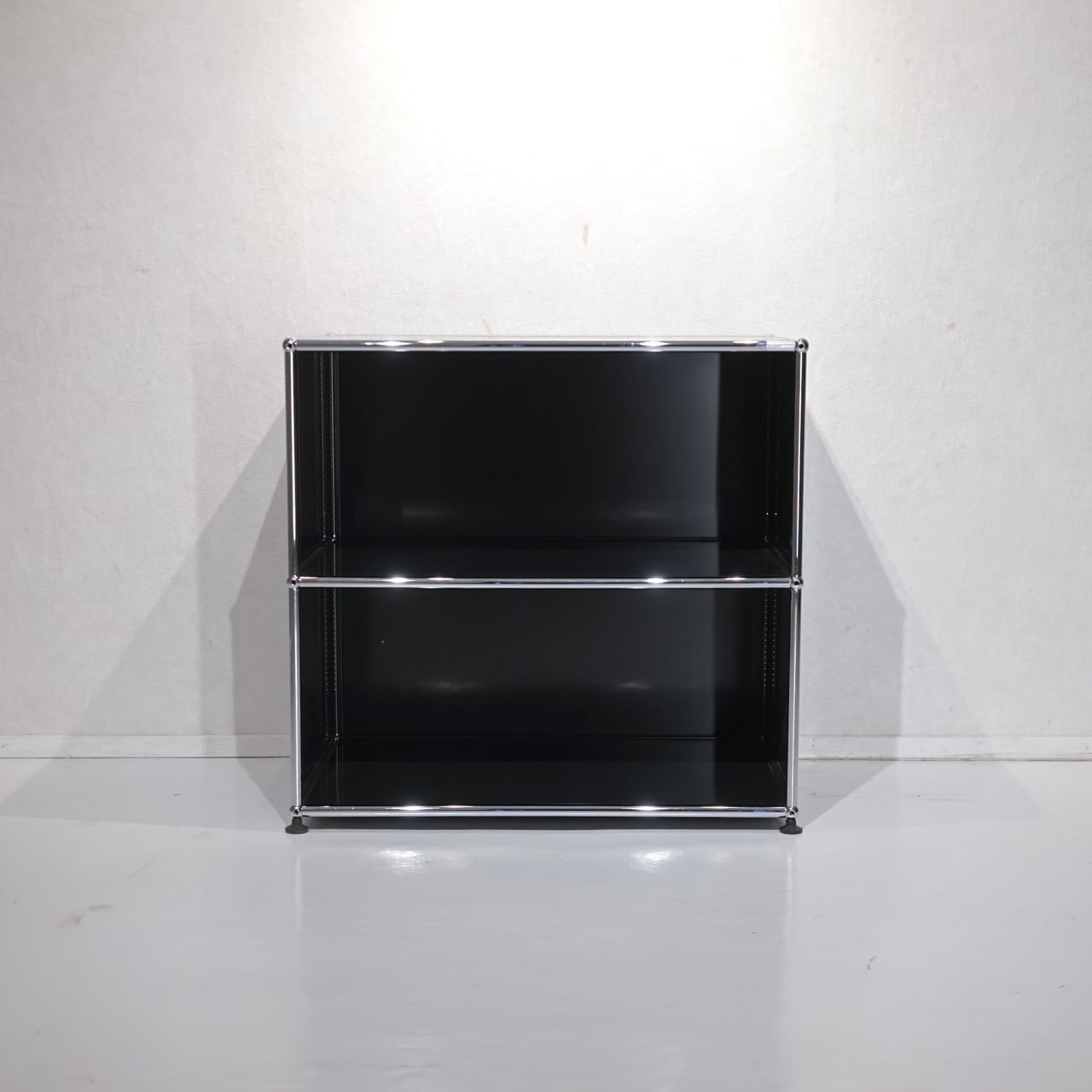 USM ハラー 2段２種類の扉付　キャビネット ブラック haller　シェルフ USM ハラー 2段2種類の扉付 キャビネット ブラック haller シェルフ