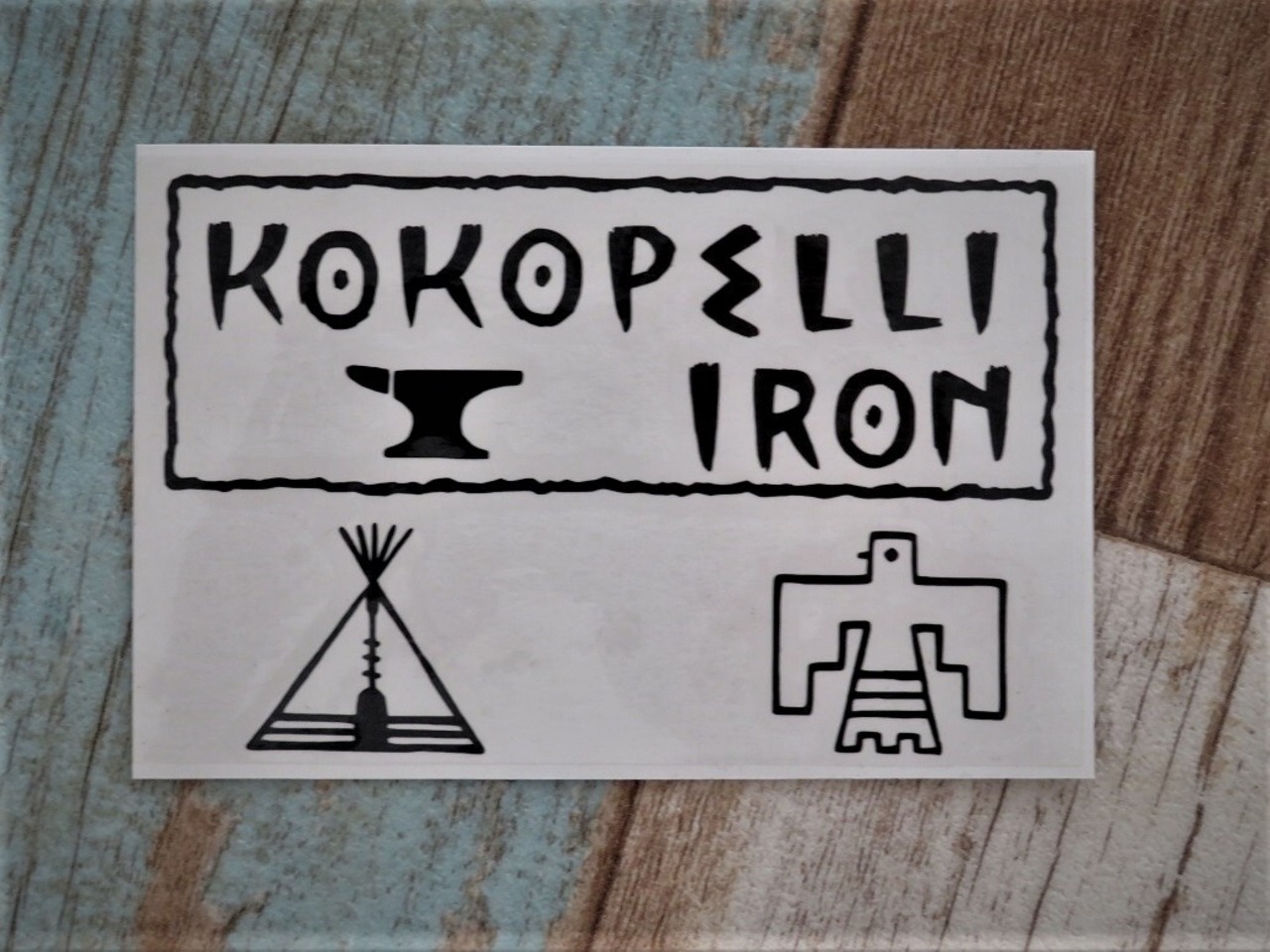 Kokopelli Iron ロゴステッカー マットブラック サイズS　送料無料