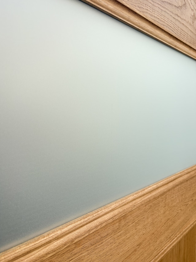 アンティーク調ウッドパーテーション 美容室・ネイルサロン向け (ガラスパーテーション)W1900