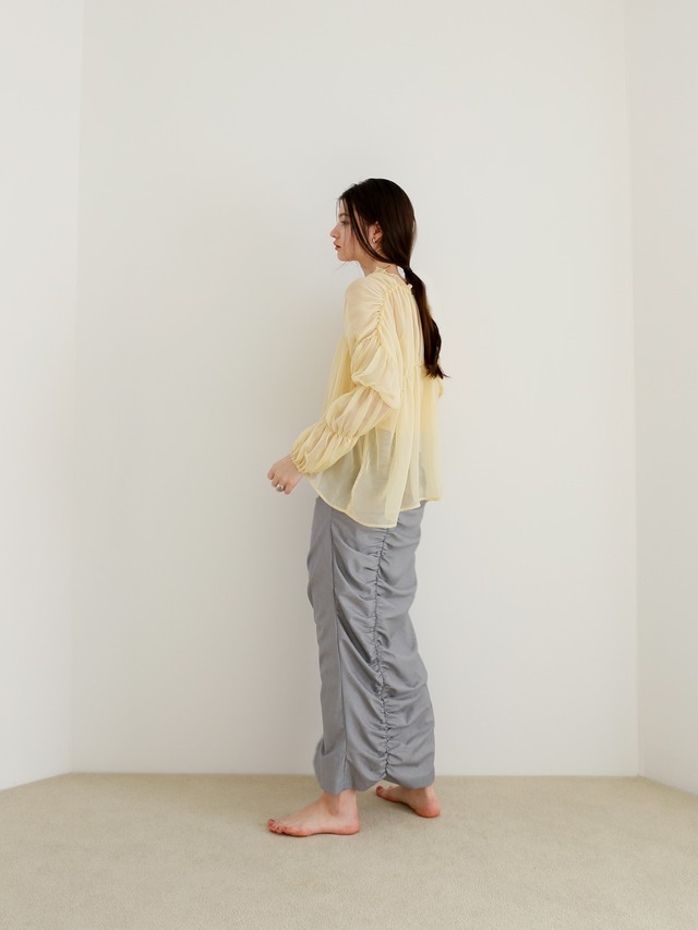 gather I line skirt（gray）