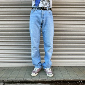 90s USA製 Levi's 501 デニムパンツ W34 L34 W88cm リーバイス ヴィンテージ グランジ ダメージ ジーパン ジーンズ 532刻印 インディゴ 80s