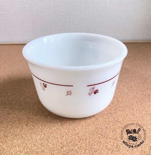 パイレックスのシュガーポット蓋なし バーガンディ13