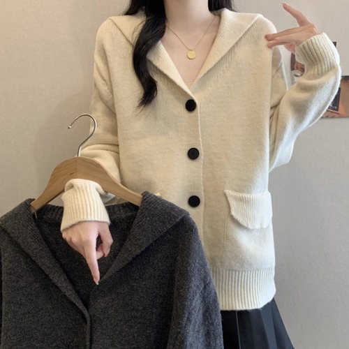 2色／セーラーカラーニットカーディガン ・72170