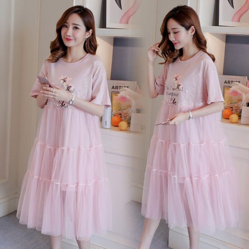 【新作】【送料無料】 マタニティ母乳育児ドレス妊娠中の女性の半袖プリントマタニティドレス快適なマタニティ看護コットンドレス夏 ショート ハーフスリーブ サマー 夏物 AL expec370453928578