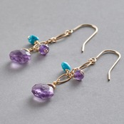 透き通るアメジストが魅力的！アメジスト×ターコイズ mm1196