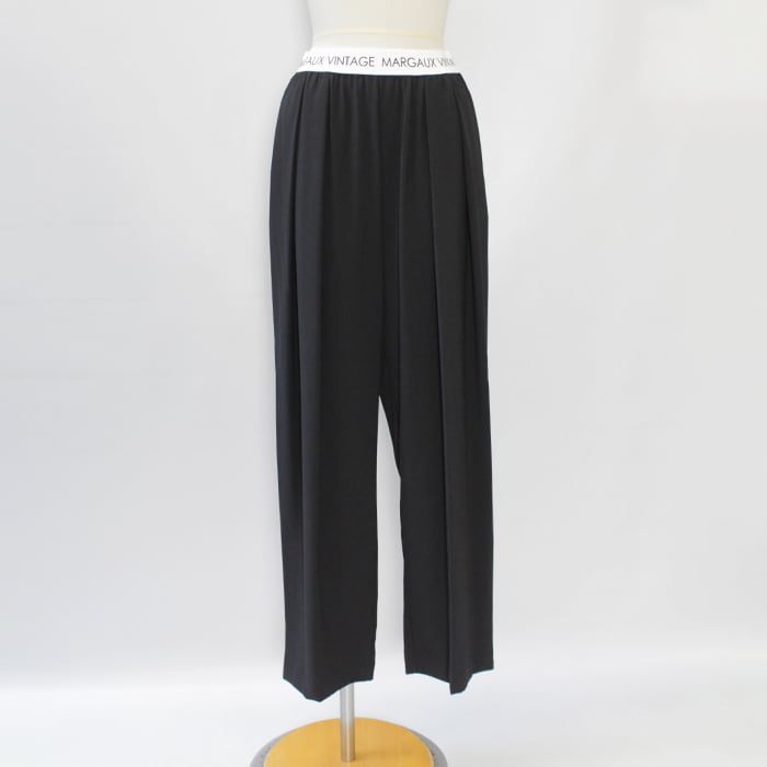 MARGAUX VINTAGE マルゴーヴィンテージ ロゴウエストゴムタックパンツ