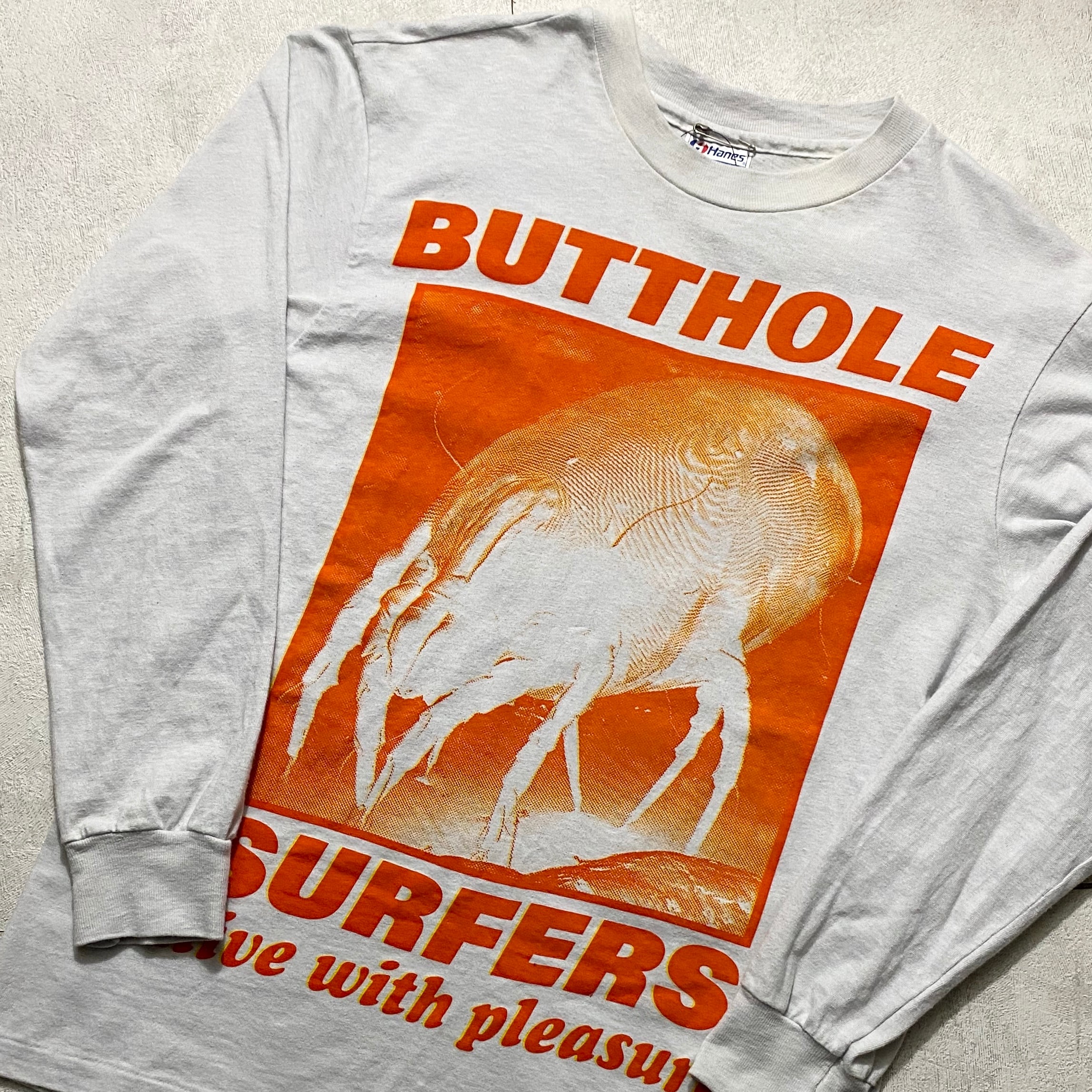 vintage 1980's BUTTHOLE SURFERS long sleeves music tee “alive ...