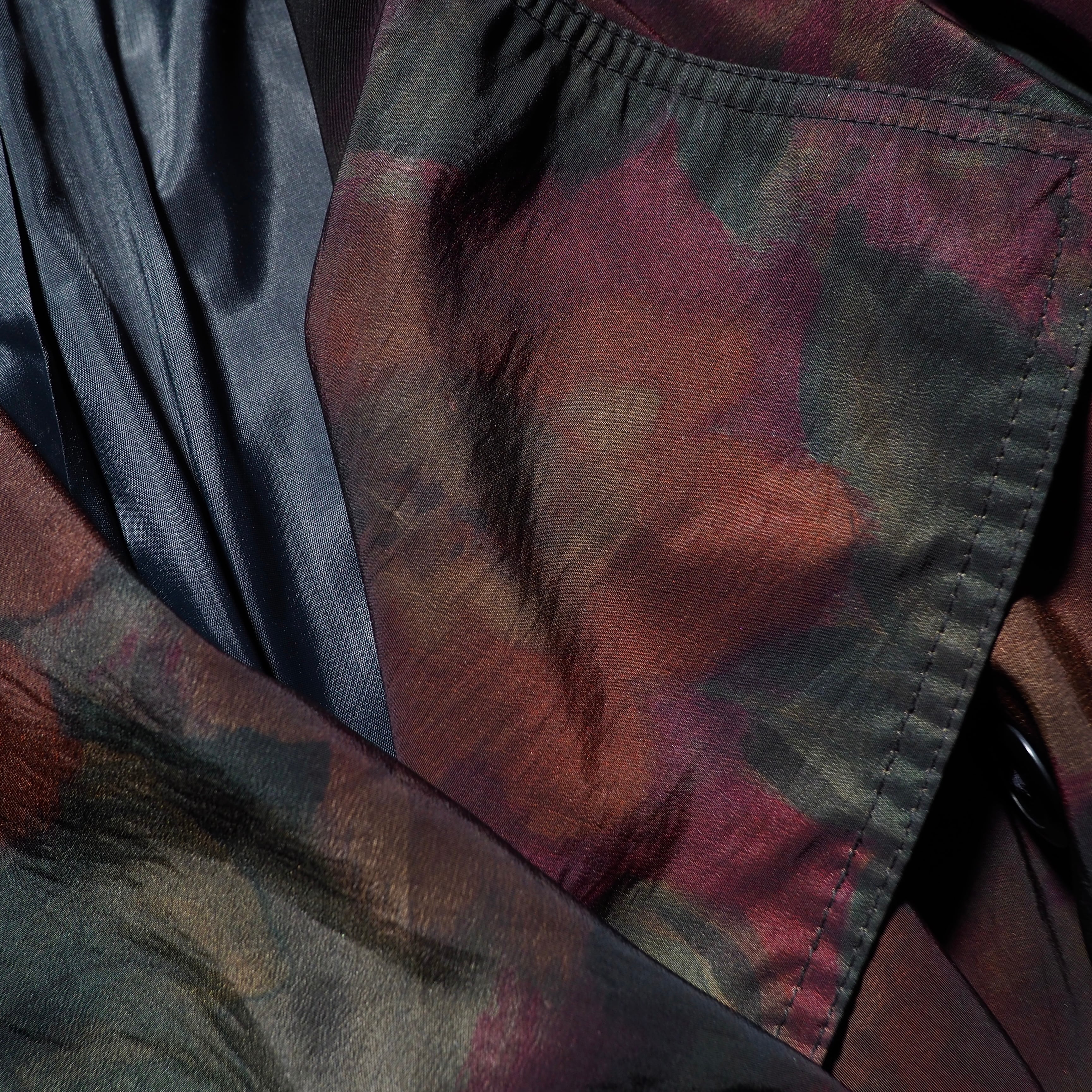 1990s Beautiful Bewitching Flower painted vintage Spring long coat (made in Usa)