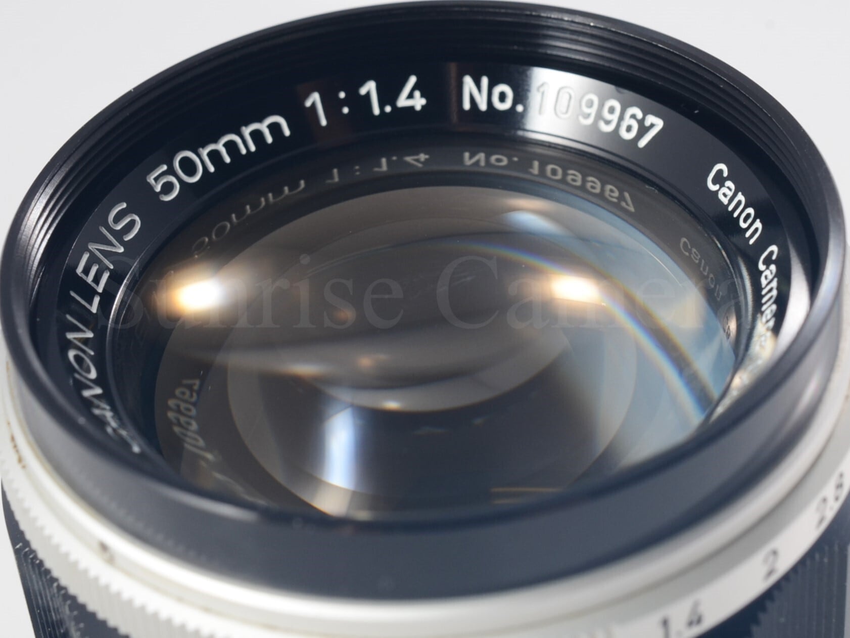 日本製ズミルックス】Canon 50mm F1.4 II L39 整備済 純正フード付