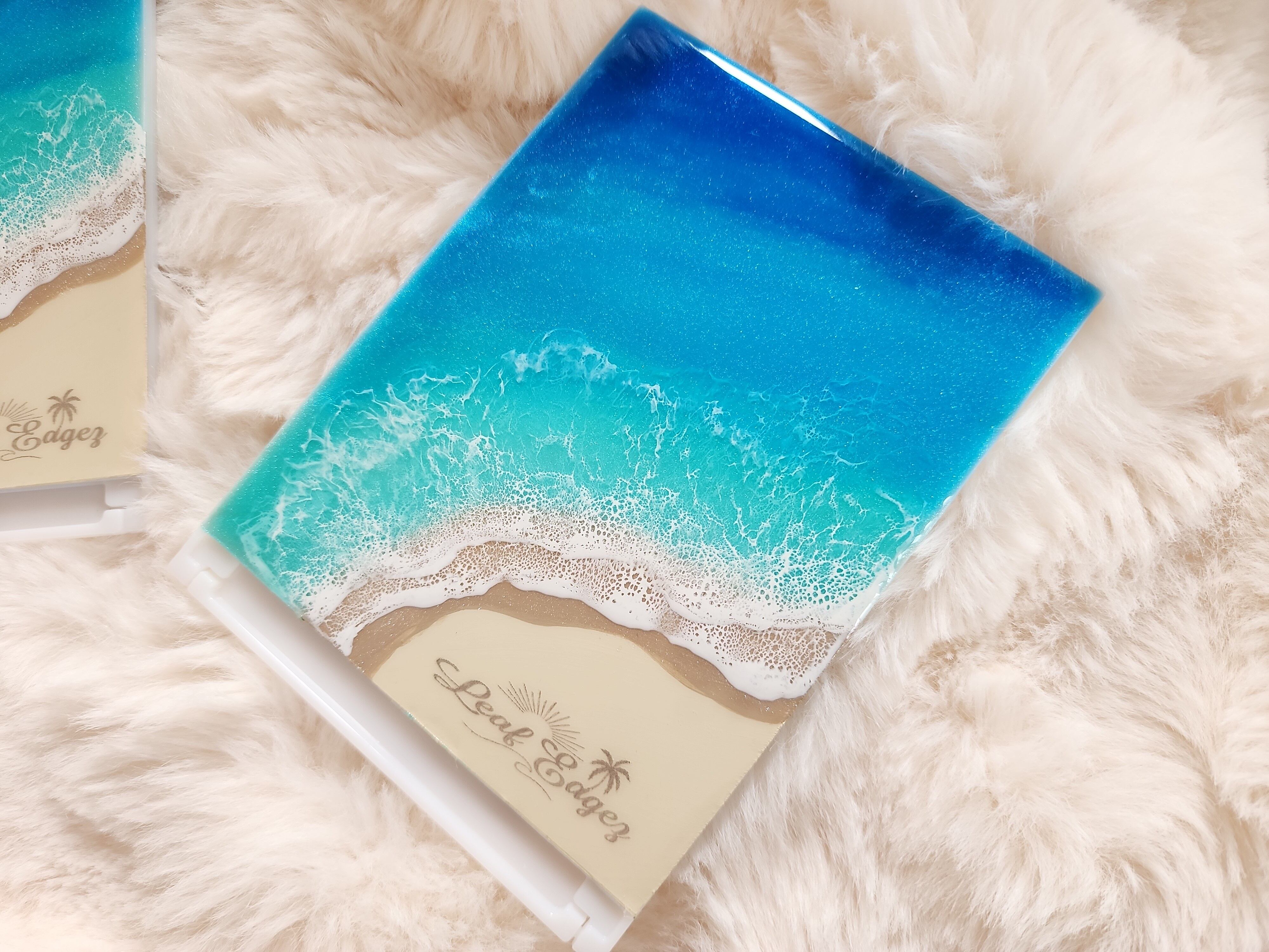 453.オーシャンレジンアート コンパクトミラー