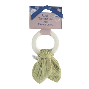 Organic Comforters with Rubber Teether (with Muslin) Olive_97011