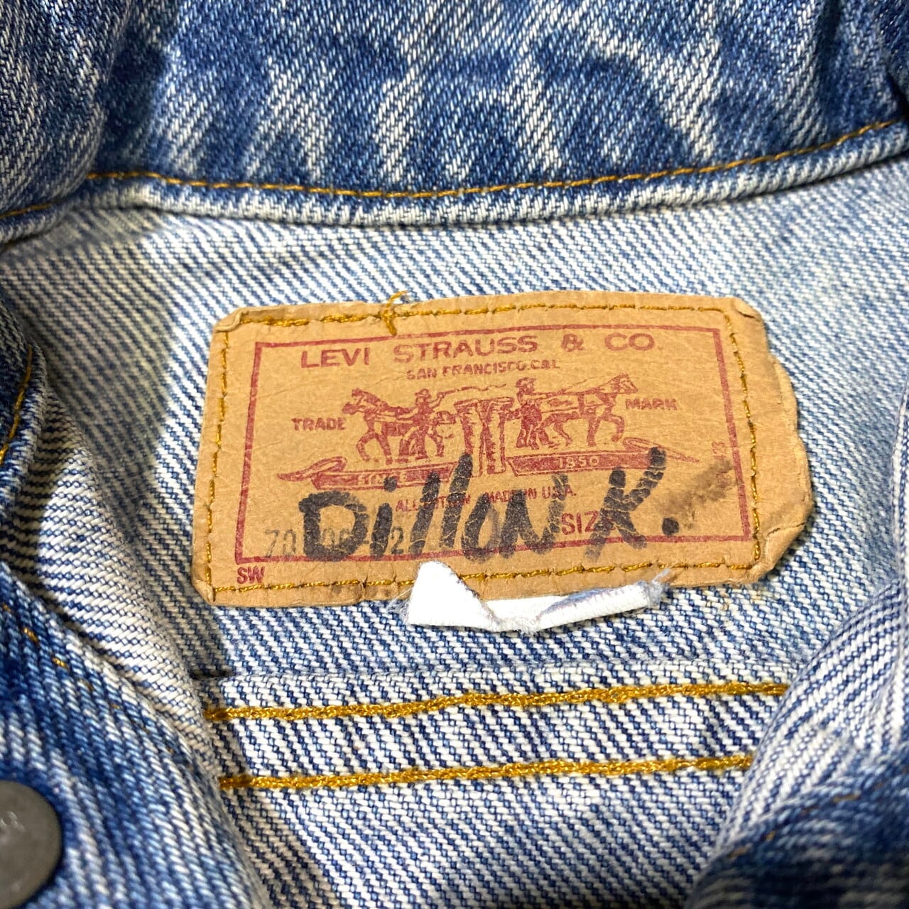 【新品未使用】リーバイスLevi’s キッズデニム　USA製　80年代 kids】USA製 80〜90年代 リーバイス デニムジャケット キッズ 5歳位