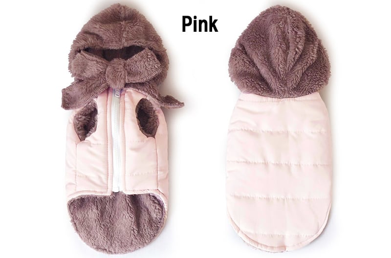 フリース配色ダウン S ~ XL 3color  /  犬服 秋冬 アウター 犬の服 犬 ダウン パーカー 小型犬 中型犬