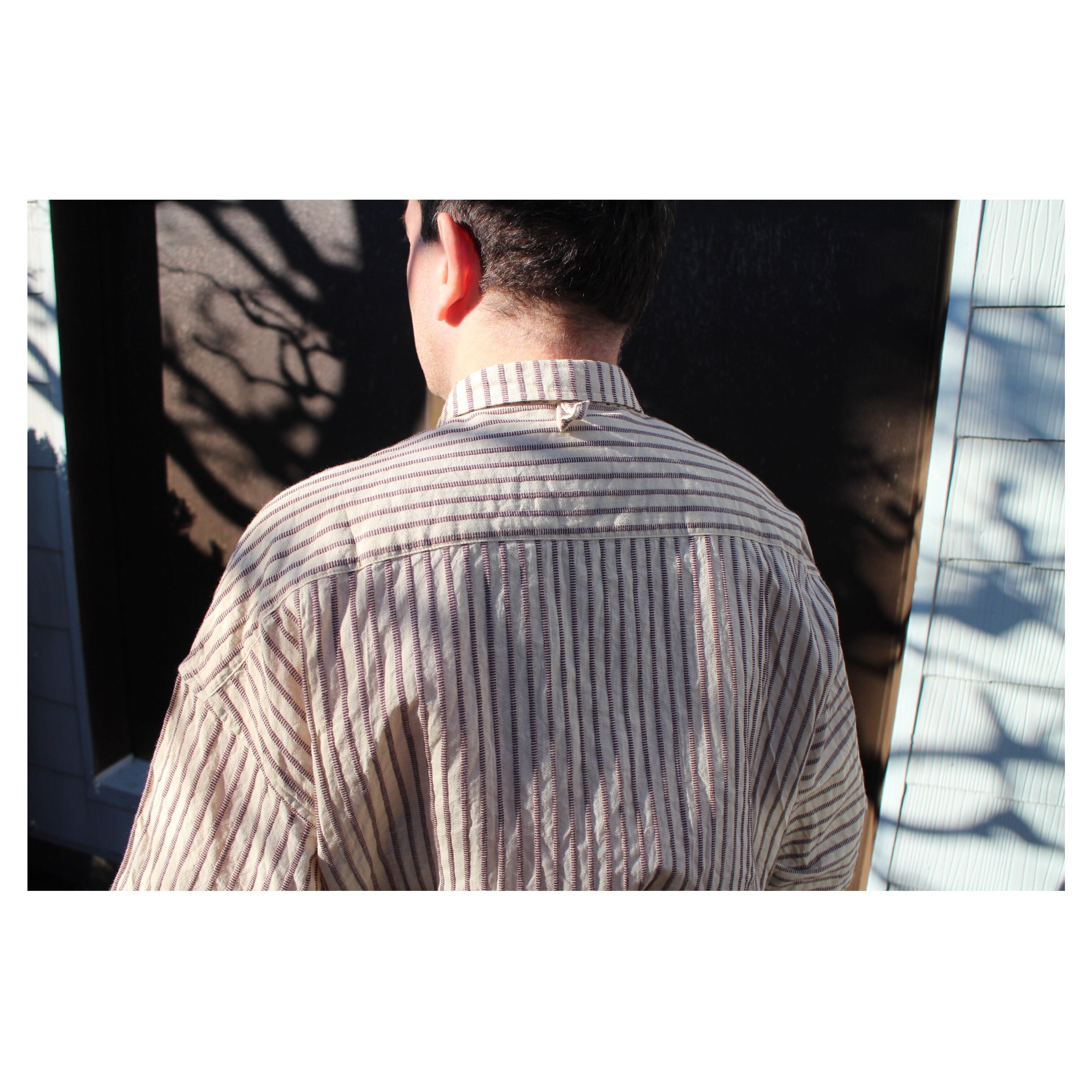 NOROLL / NORMAL SHIRT STRIPE S/S BROWN | THE NEWAGE CLUB