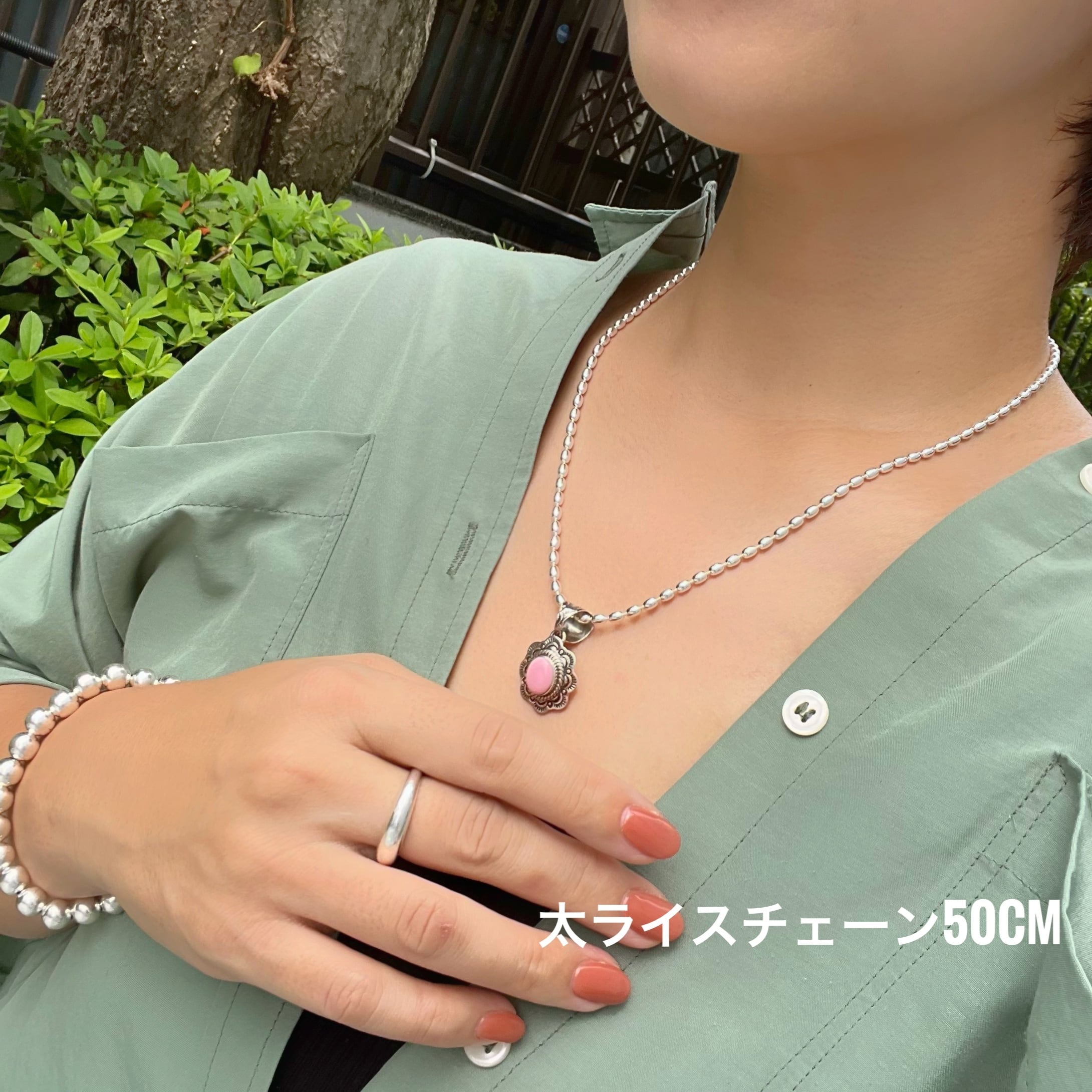 Indian Jewelry 》オーバル コンク シェル ペンダント | 【公式通販