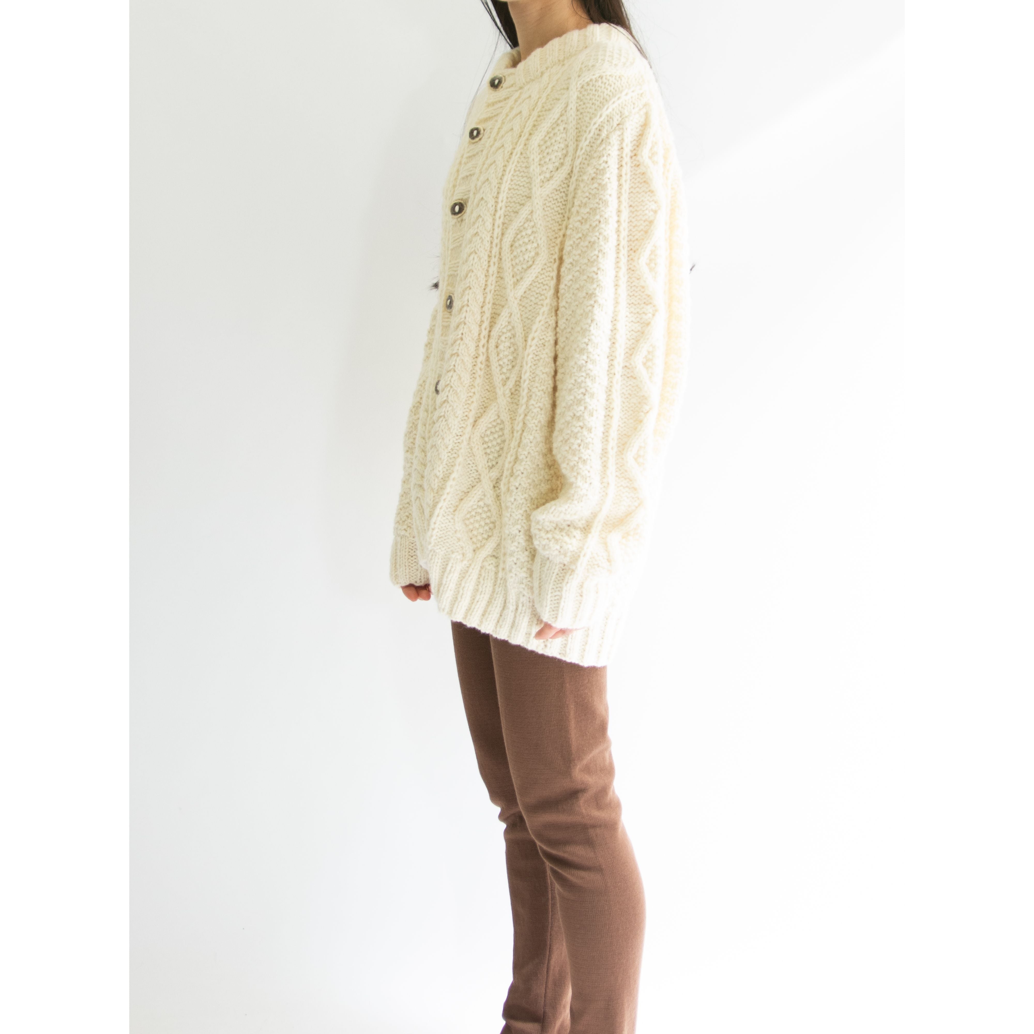 【BONZ】Made in Australia Wool Alan Knit Cardigan(オーストラリア製 ウール アランニットカーディガン セーター)
