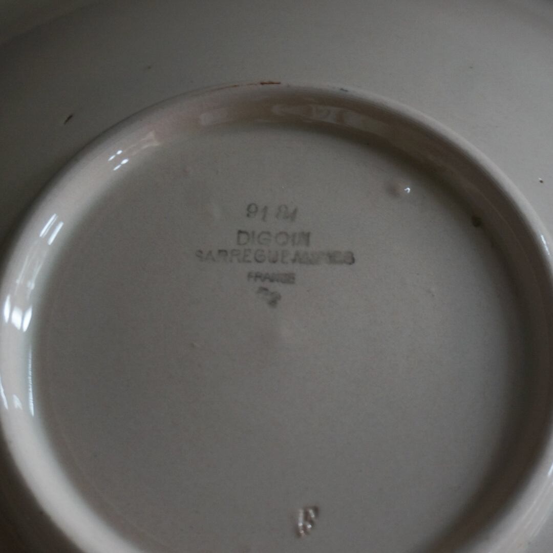 古いフランスの陶器大皿
