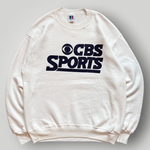 【USA製】90s RUSSELL ATHLETIC スウェット トレーナー 白/WHITE メンズ XL VINTAGE 企業ロゴ プリント アメリカ製 ラッセルアスレチック