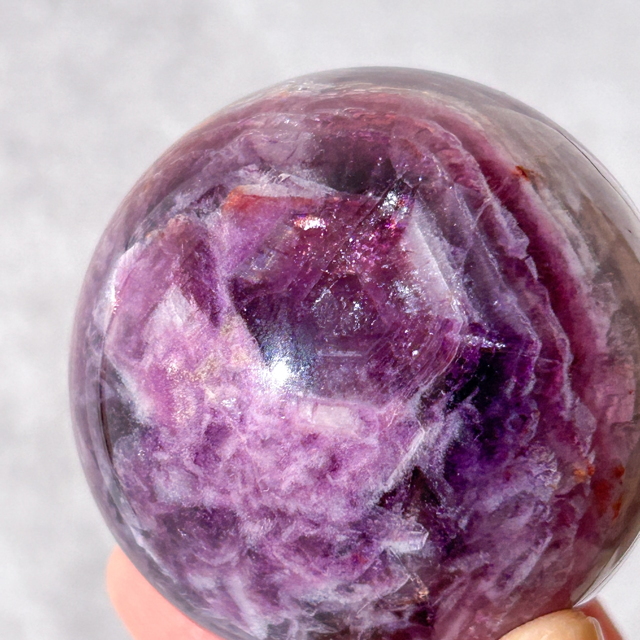 パープルシルキーフローライト スフィア * Fluorite * 天然石