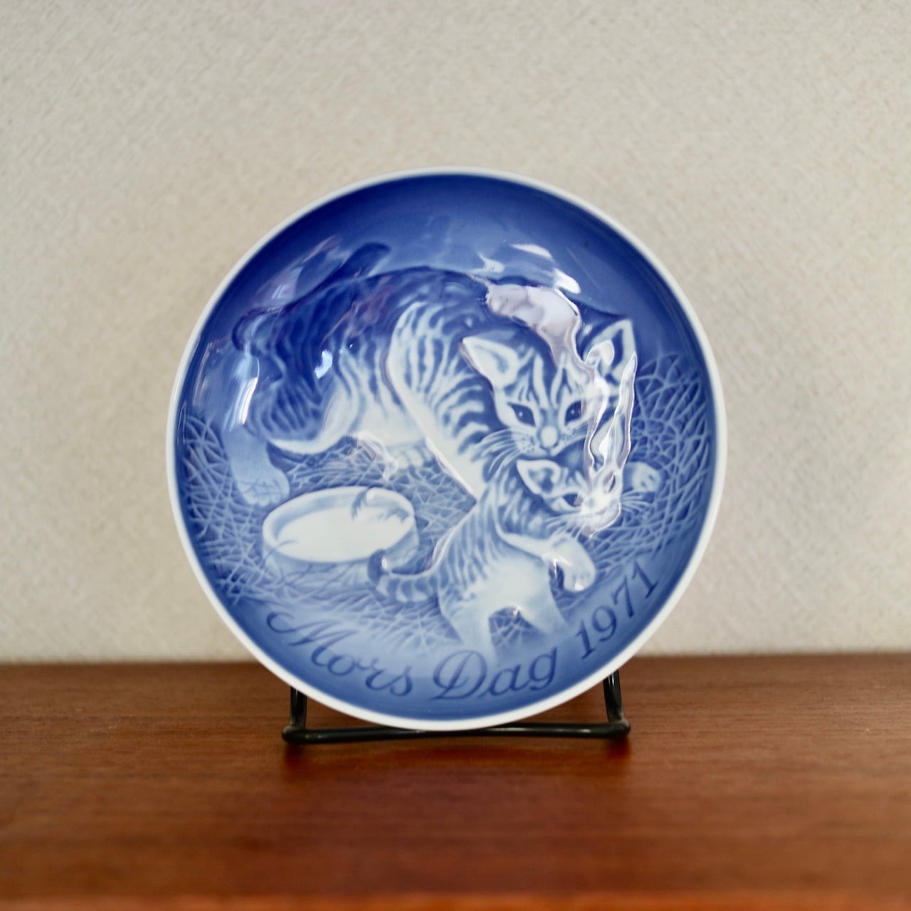 コペンハーゲン　B&Gイヤープレート　1971年　猫の親子　マザーズデイ 6c6bf054f58a68539c21a4430a7cd2