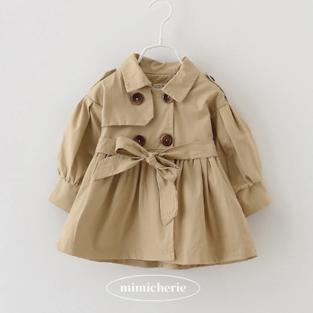 〈80-110size〉マカロンベージュコート