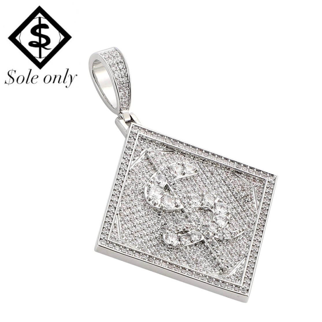 ole only S925 Silver CZ Diamond Tennis Chain Necklace 22inch 4mm