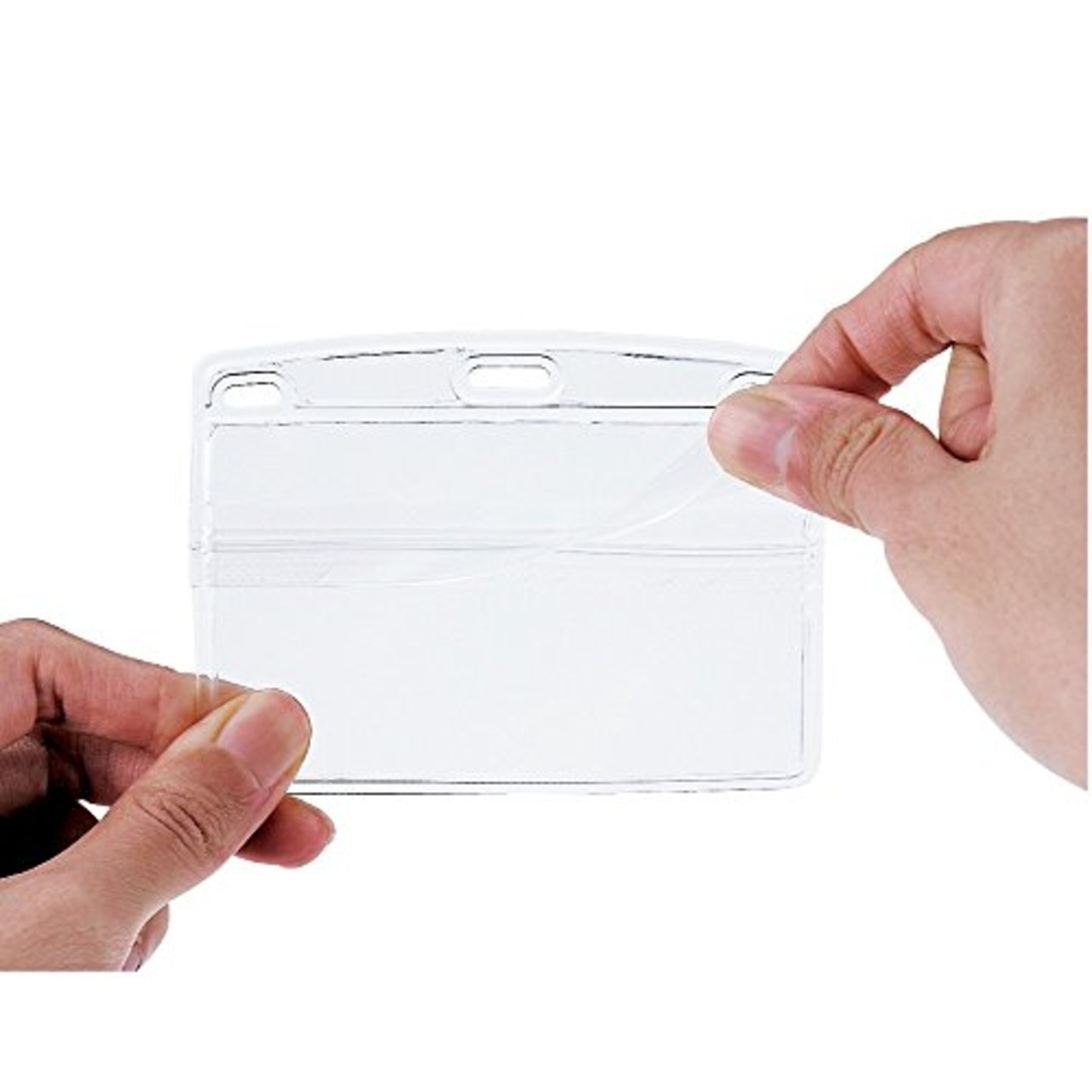 オープン工業 吊り下げ名札(IDカードホルダー) ソフト 特大サイズ 黒 NL-21P-BK