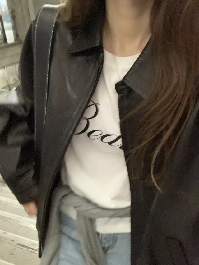(OUNCE) lambskin  leather blouson
