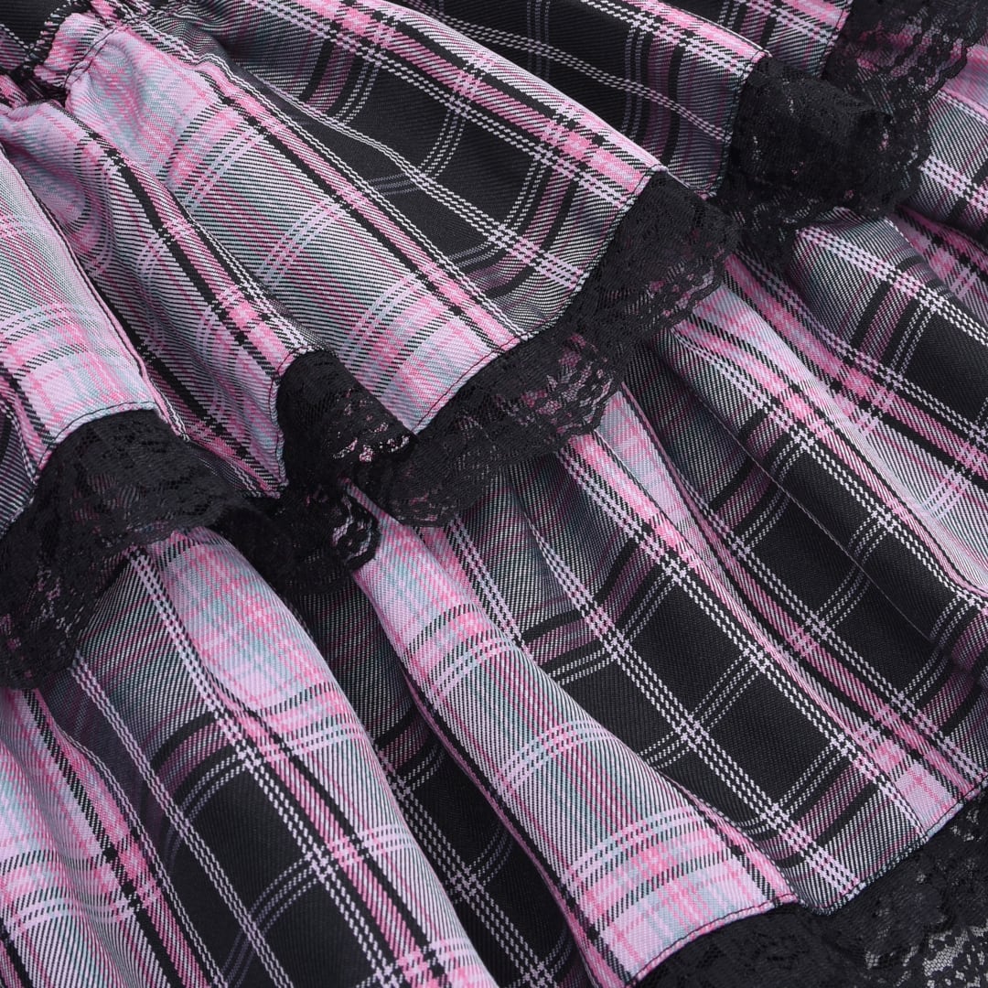 ふんわりティアードレーススカート(BLUE・PINK) | VOLCAN&APHRODITE