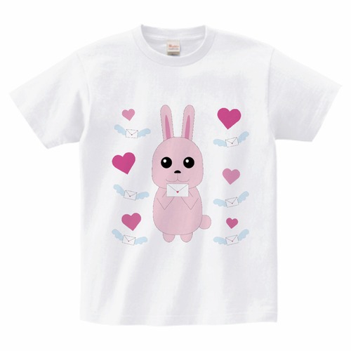 うさぎのラブレター スペシャルバージョン2 (Tシャツ) (ホワイト)