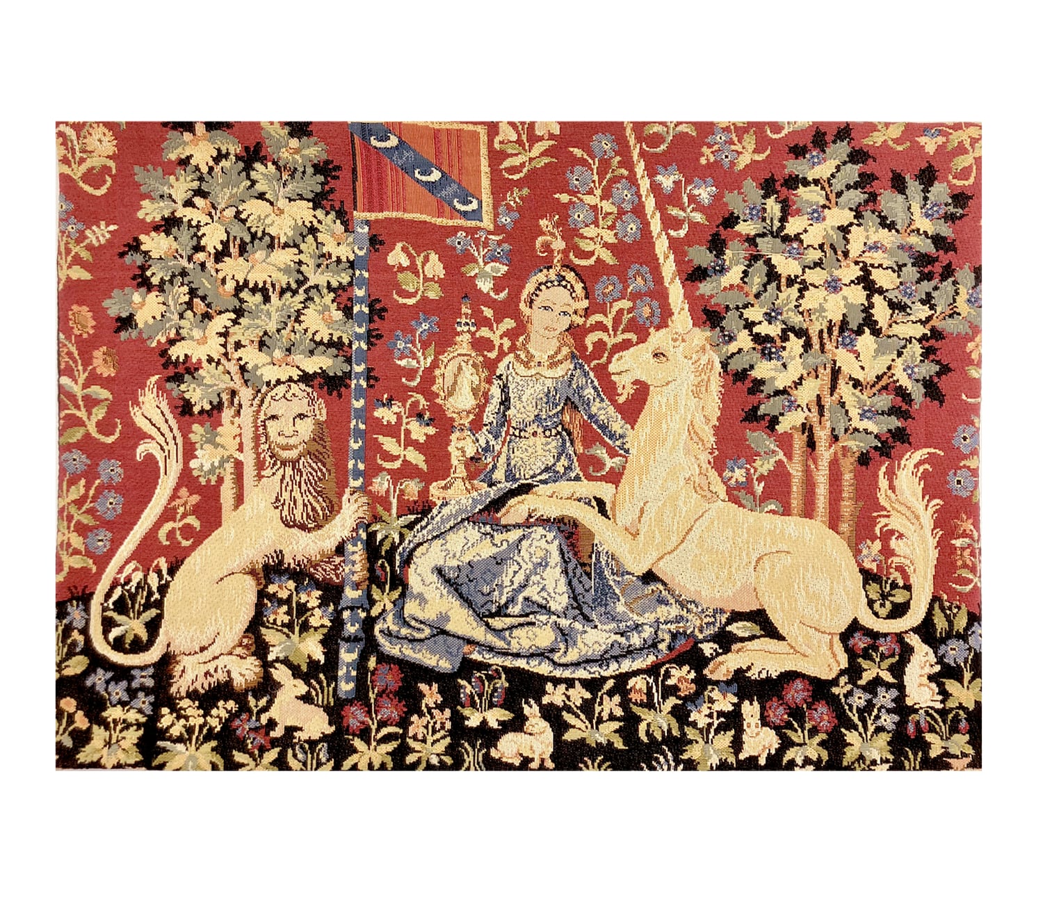 【壁掛タペストリー】視覚/貴婦人と一角獣