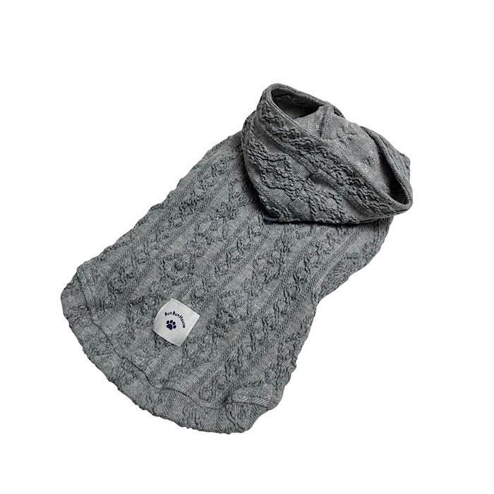 ジャガードニットパーカー(グレー)【クリックポスト¥185】全国一律