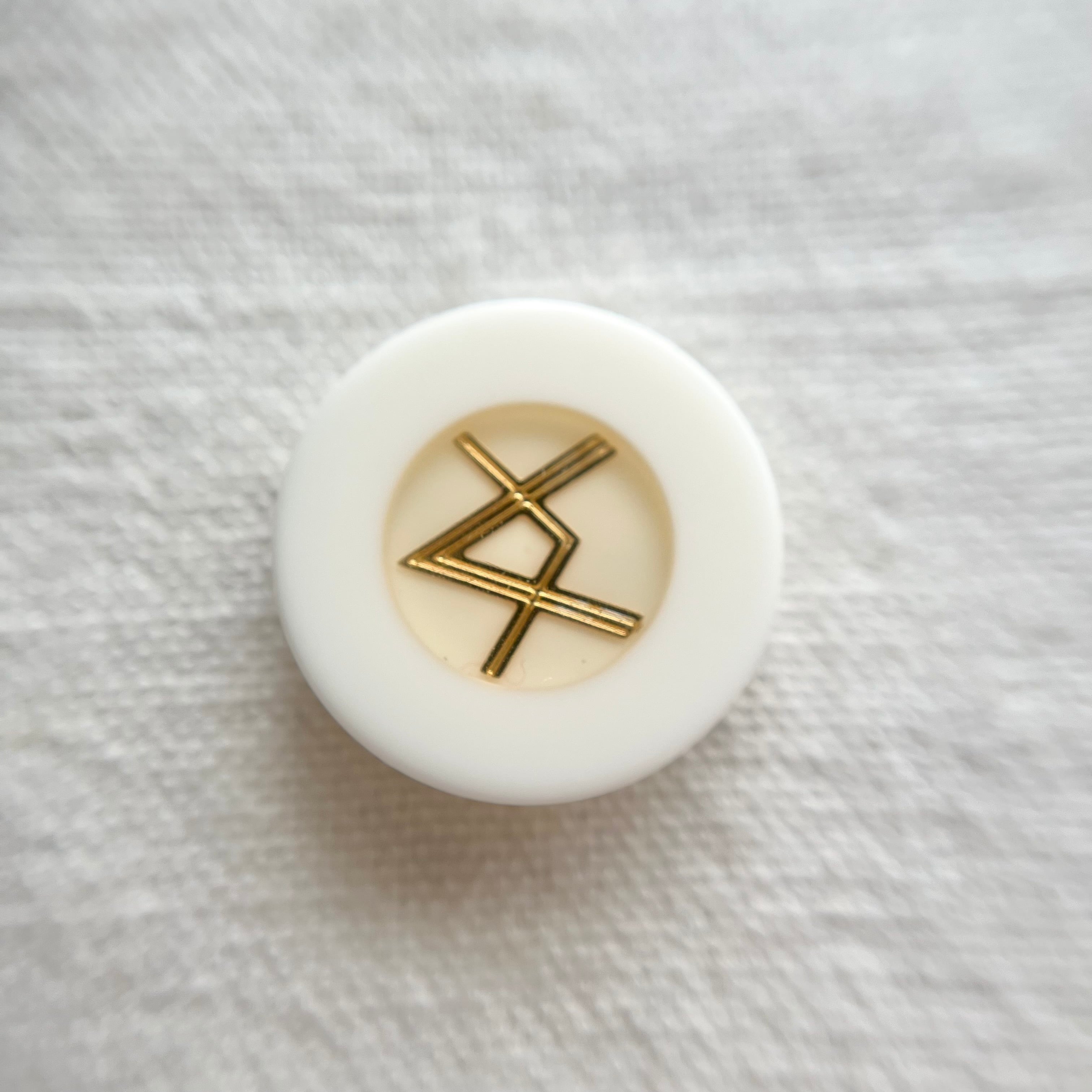 ギザギザギザゴールド×アイボリー 21㎜