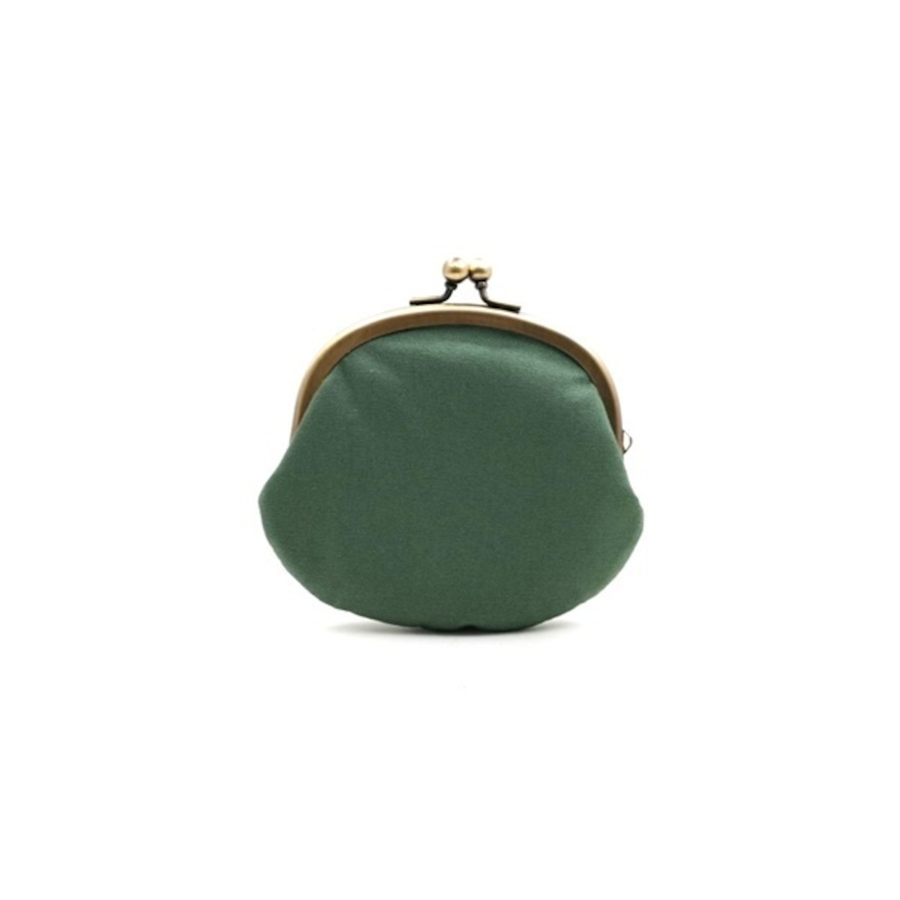 【ゆい吉オリジナル】刺繍がま口 緑