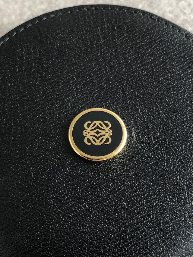 LOEWE ロエベ 財布 ブラック アナグラム レザー コインケース vintage ヴィンテージ オールド 84bggt