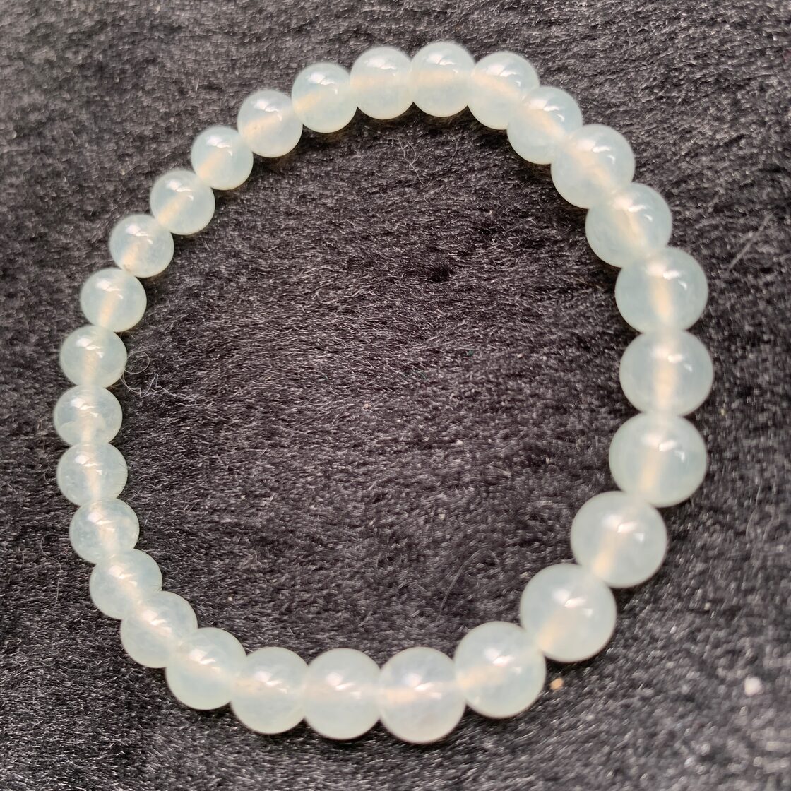 本翡翠ブレスレット 超高氷種 ヒスイ 硬玉 ミャンマー産 天然石 無含浸  