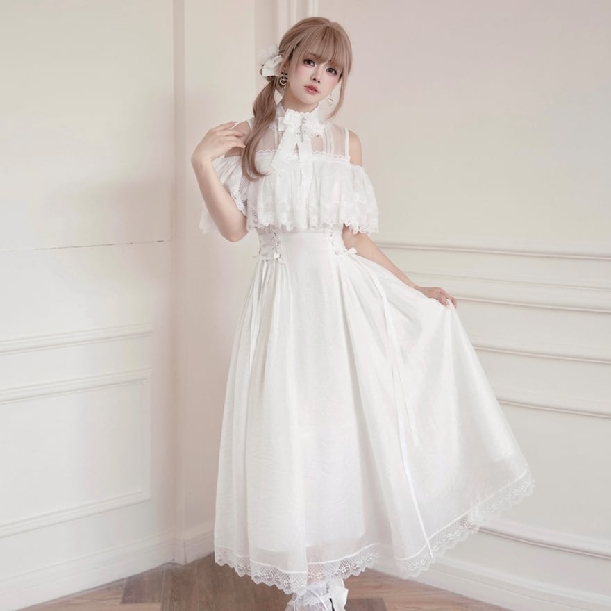 ゴスロリ ダークプリンセスワンピース ヘッドドレス付属 オープン