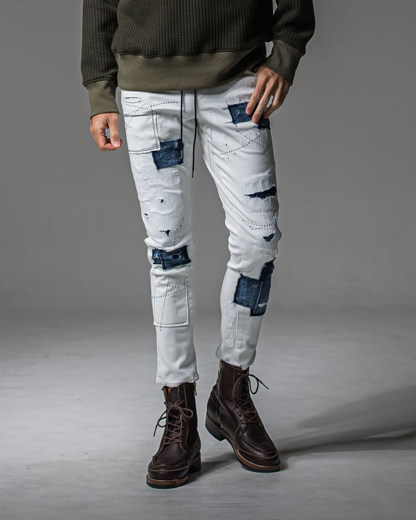 RESOUND CLOTHING (リサウンド・クロージング)- made in japan - / MICK DENIM JERSEY /ストレッチデニムジャージー