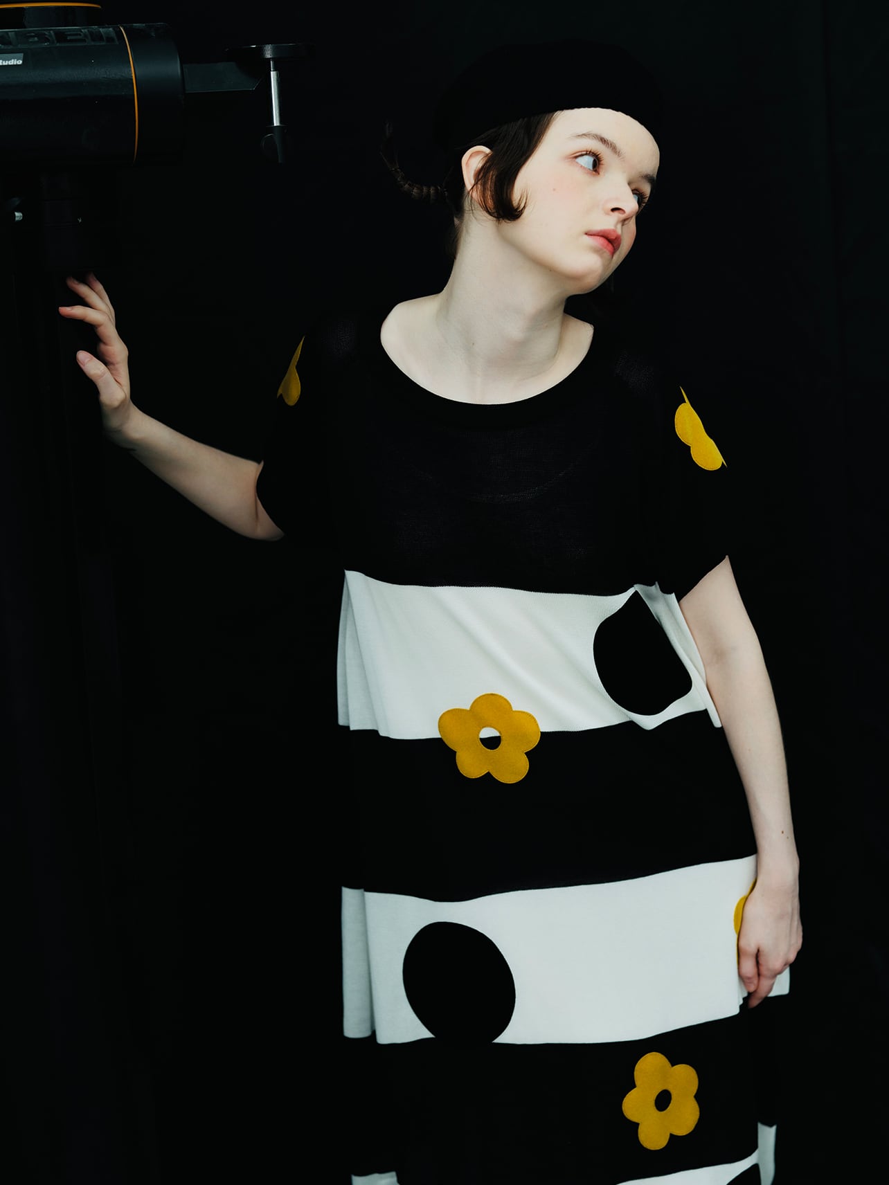 imakokoni オリジナルストライプフラワーワンピース 234113