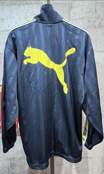 美品 プーマ ジャージ 上下セットアップ 紺/黄緑 SS プージャー PUMA