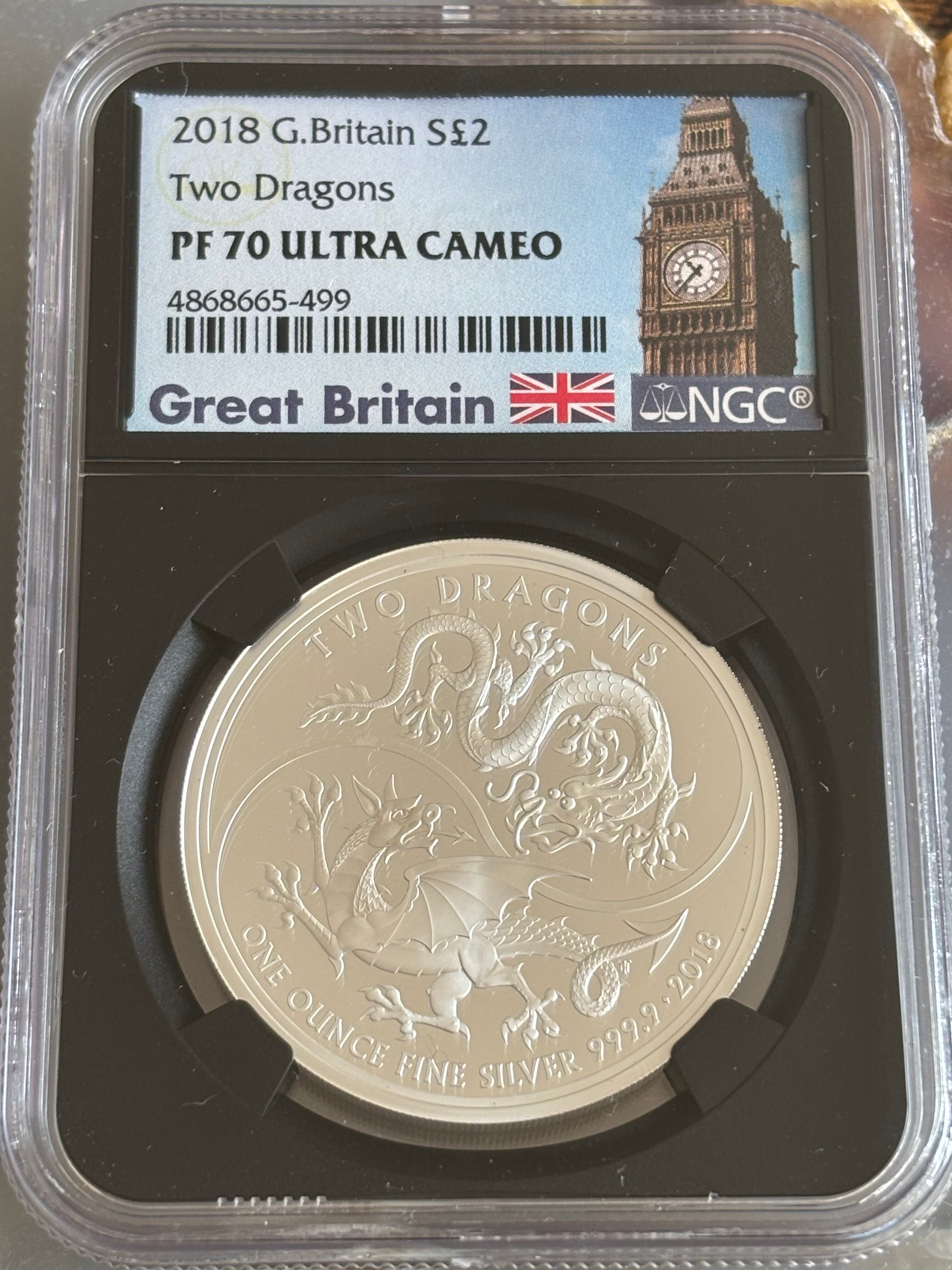 ロシア 20コペイカ銀貨☆1914年／未使用／双頭の鷲／NGC MS64／本物