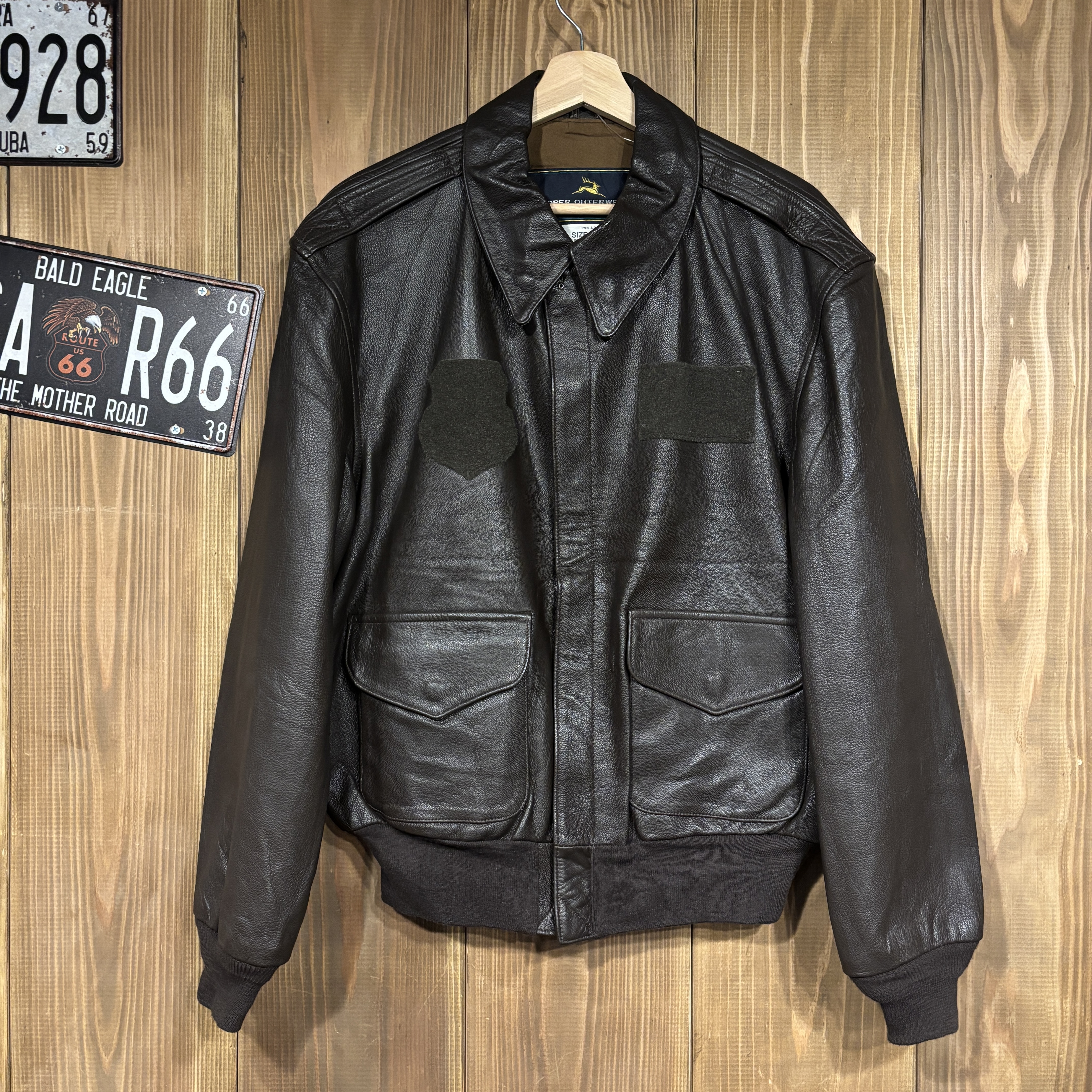 90's 米軍実物 USAF A-2 USA製 レザー フライトジャケット オリジナル ヴィンテージ LEATHER FLIGHT JACKET 42 G-1 00s ミリタリー 陸軍航空隊