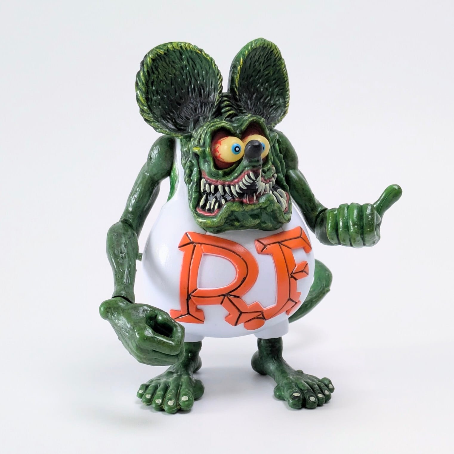 ♧ ⚡️SPECIAL LIMITED⚡️【 Rat Fink ラットフィンク 】 PVCアクションフィギュア / 可動フィギュア / WHITE 〚アメリカン雑貨 アメトイ〛