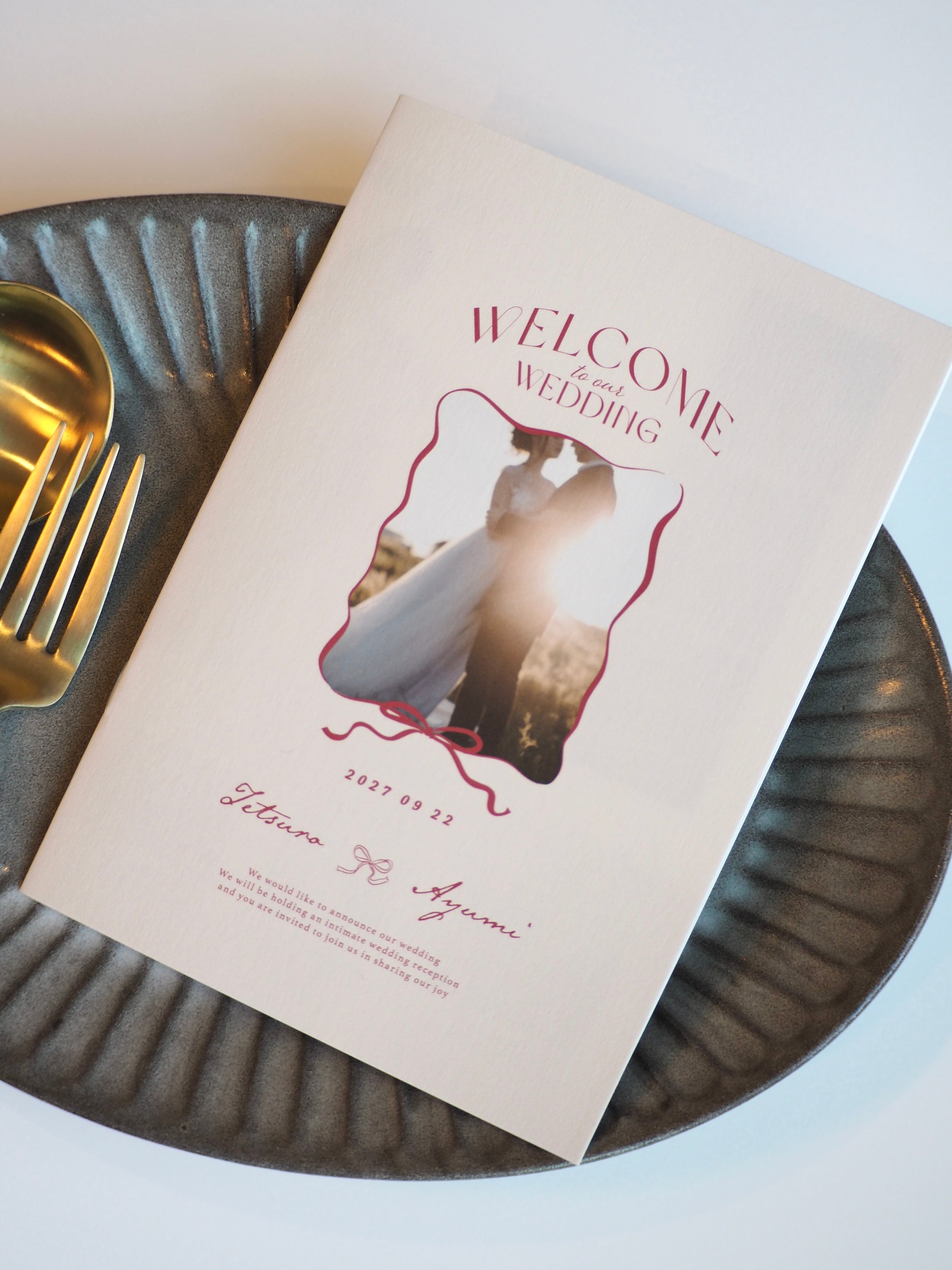 F◆プロフページ 6P ܀ プロフィールブック｜席次表 ‖ Belle｜三つ折りリーフレット