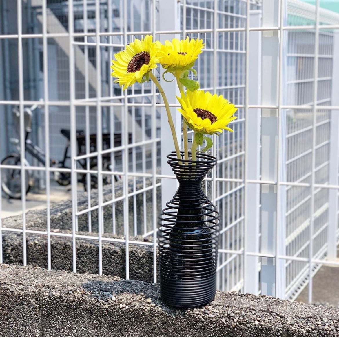 SPRING VASE flower vase black スプリングベース フラワーベース