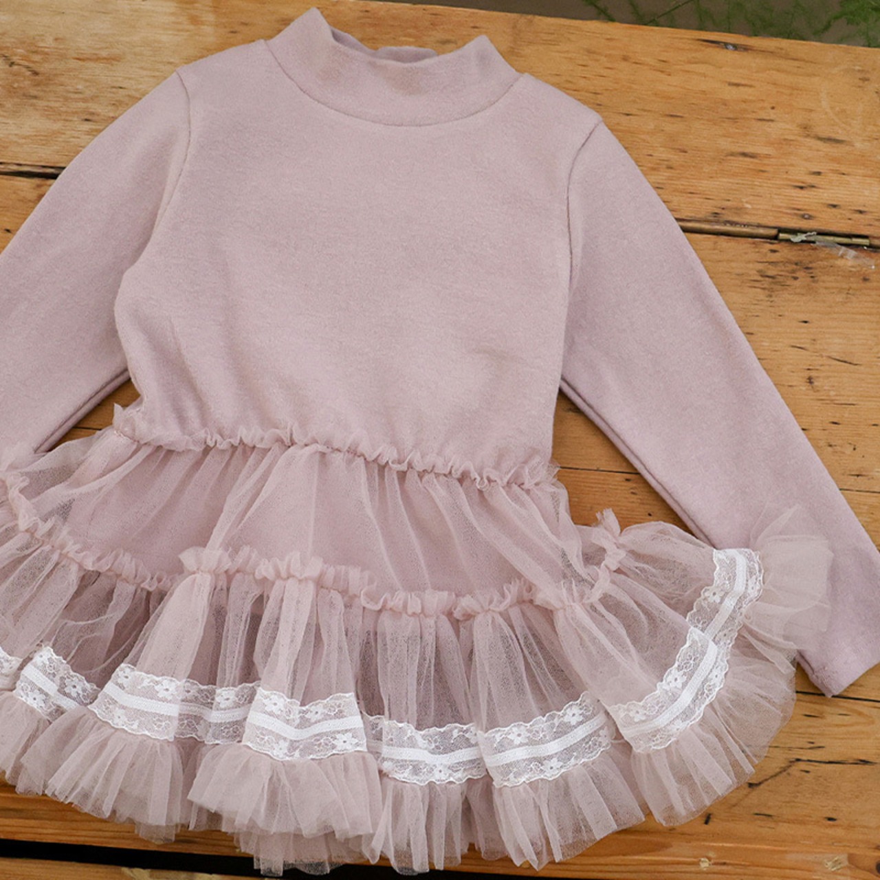 「予約販売」冬ハーフネックチュールスカート