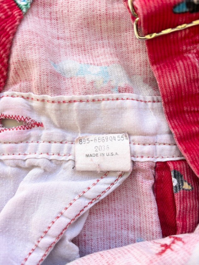 【4T・vintage 】USA製　OshKoshコーデュロイオーバーオール